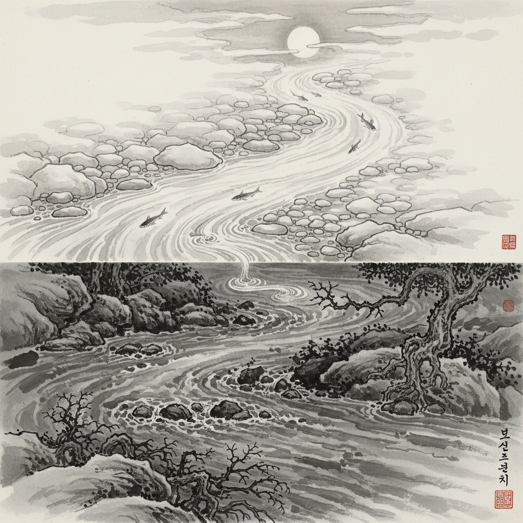 우수(雨水) 지나 얼음 녹는 2월 말, 자꾸